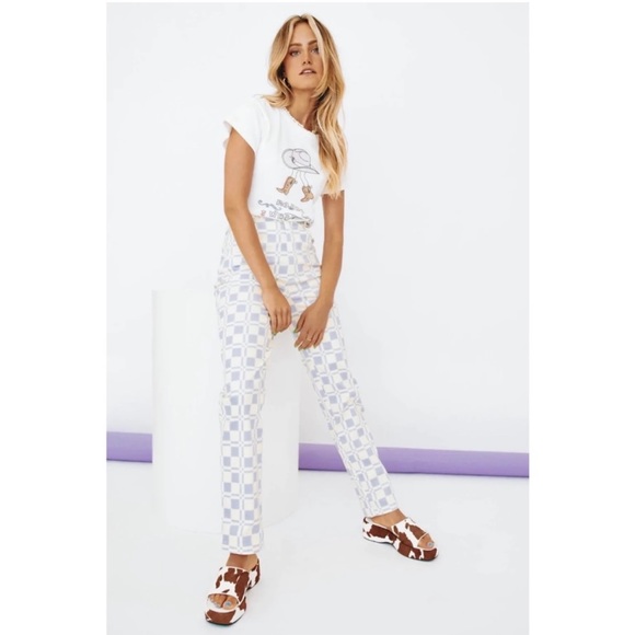 BRIT HARVEY X VG California Sunrise Check Pants // Lilac - Picture 1 of 10